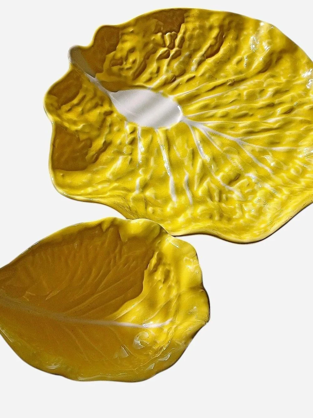 Ceramic Yellow Cabbage Leaf Serveware Set - Brand‎